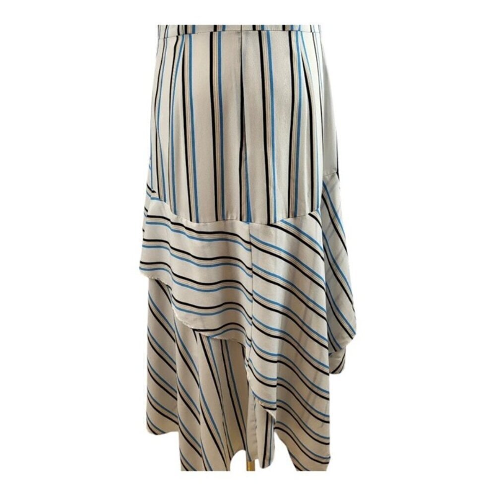 Adelyn Rae Layne Medium Multicolor Striped Halter Dress RTR Handkerchief Hemline - Picture 13 of 16